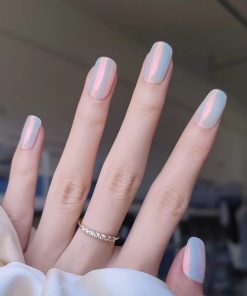 PEARLESCENT AQUA BLUE  - UV GEL NAIL STICKERS GNG113