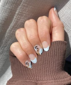 FLORAL BLUE - UV GEL NAIL STICKERS GNG19