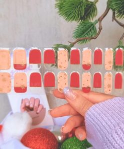 XMAS RED - UV GEL NAIL STICKERS GNG39